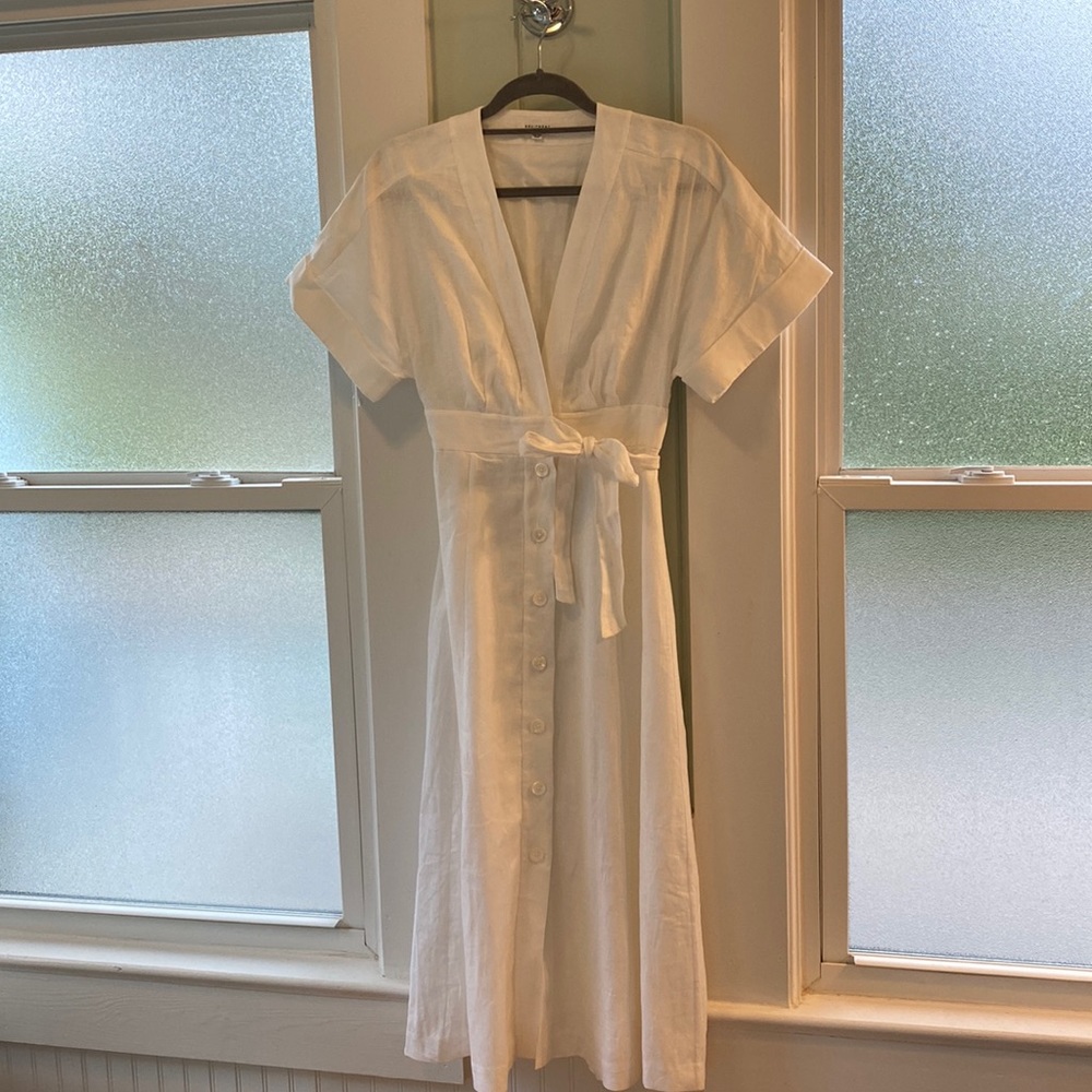 Equipment Femme Linen Wrap Dress